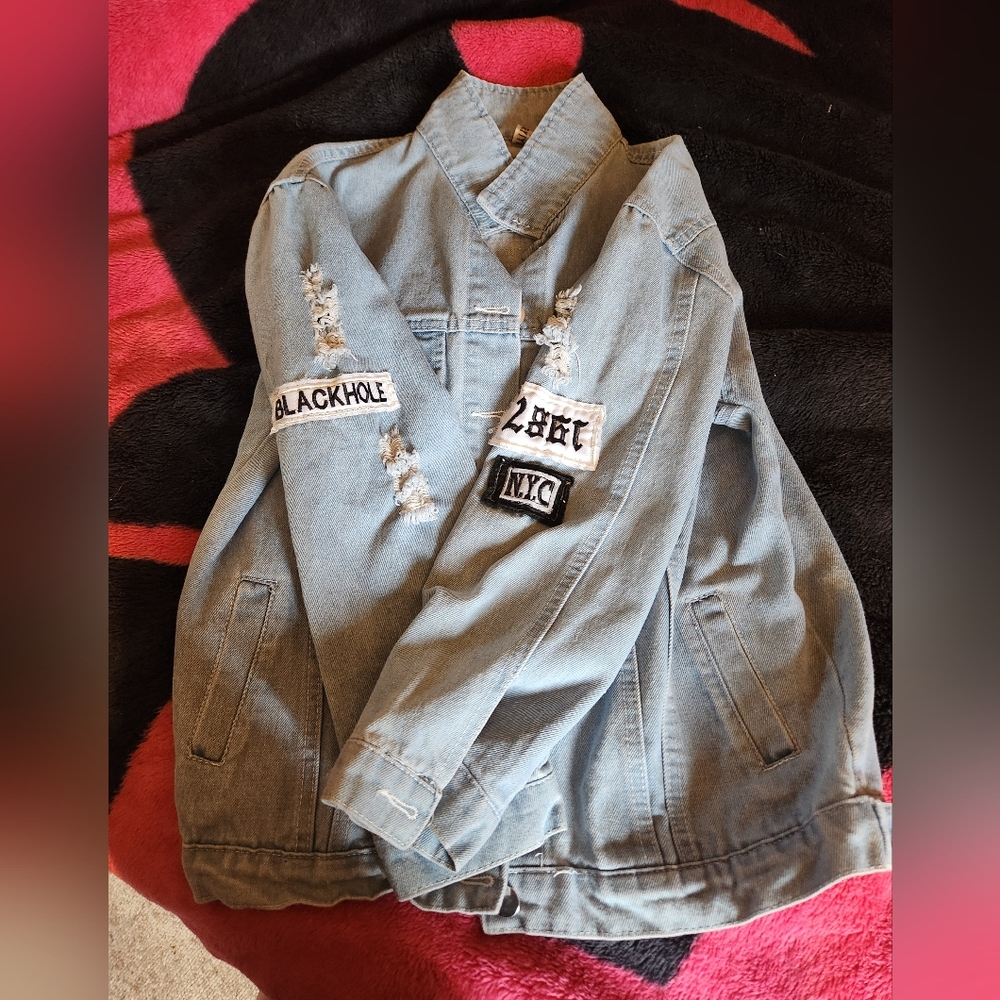 Where is my mind ripped denim jacket